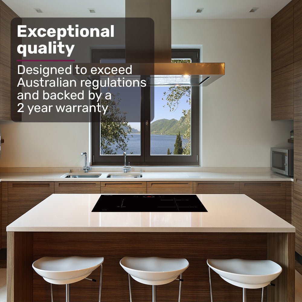 60cm 4 Zone Induction Cooktop, 7200W Electric, FlexZone Function, Touch Controls - Appliances > Kitchen Appliances > Cooktops & Stoves - Rivercity House & Home Co. (ABN 18 642 972 209) - Affordable Modern Furniture Australia