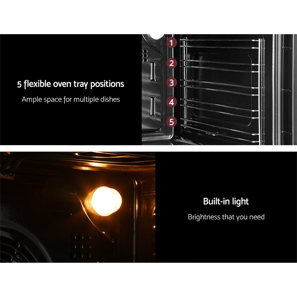 60cm Electric Built In Wall Oven Stainless Steel - Appliances > Kitchen Appliances > Ovens - Rivercity House & Home Co. (ABN 18 642 972 209) - Affordable Modern Furniture Australia