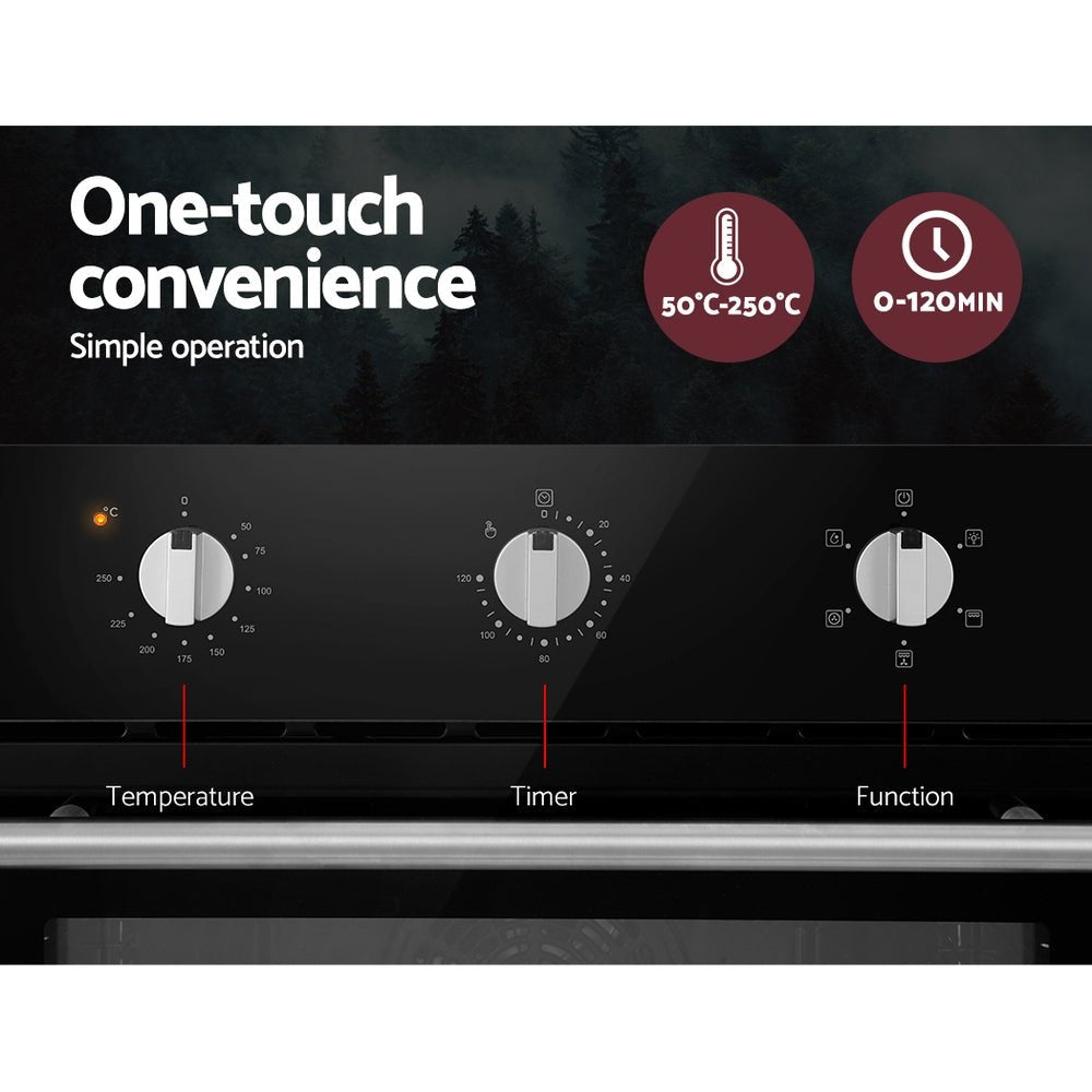 60cm Electric Built In Wall Oven Stainless Steel - Appliances > Kitchen Appliances > Ovens - Rivercity House & Home Co. (ABN 18 642 972 209) - Affordable Modern Furniture Australia