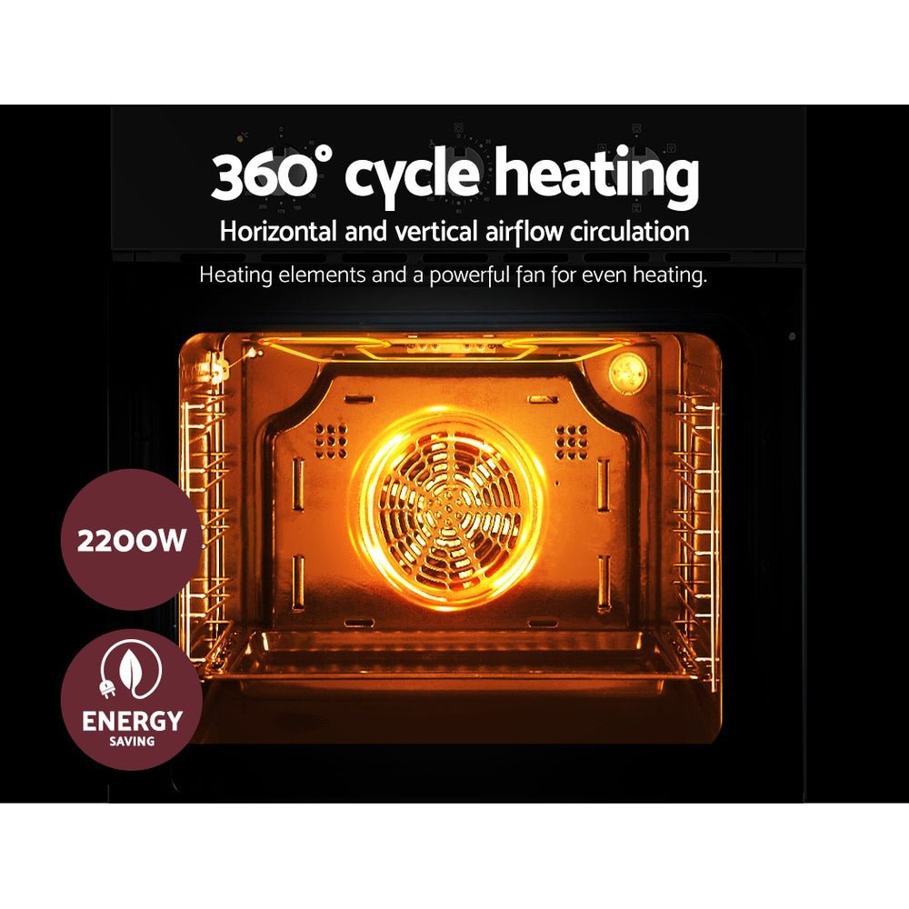 60cm Electric Built In Wall Oven Stainless Steel - Appliances > Kitchen Appliances > Ovens - Rivercity House & Home Co. (ABN 18 642 972 209) - Affordable Modern Furniture Australia