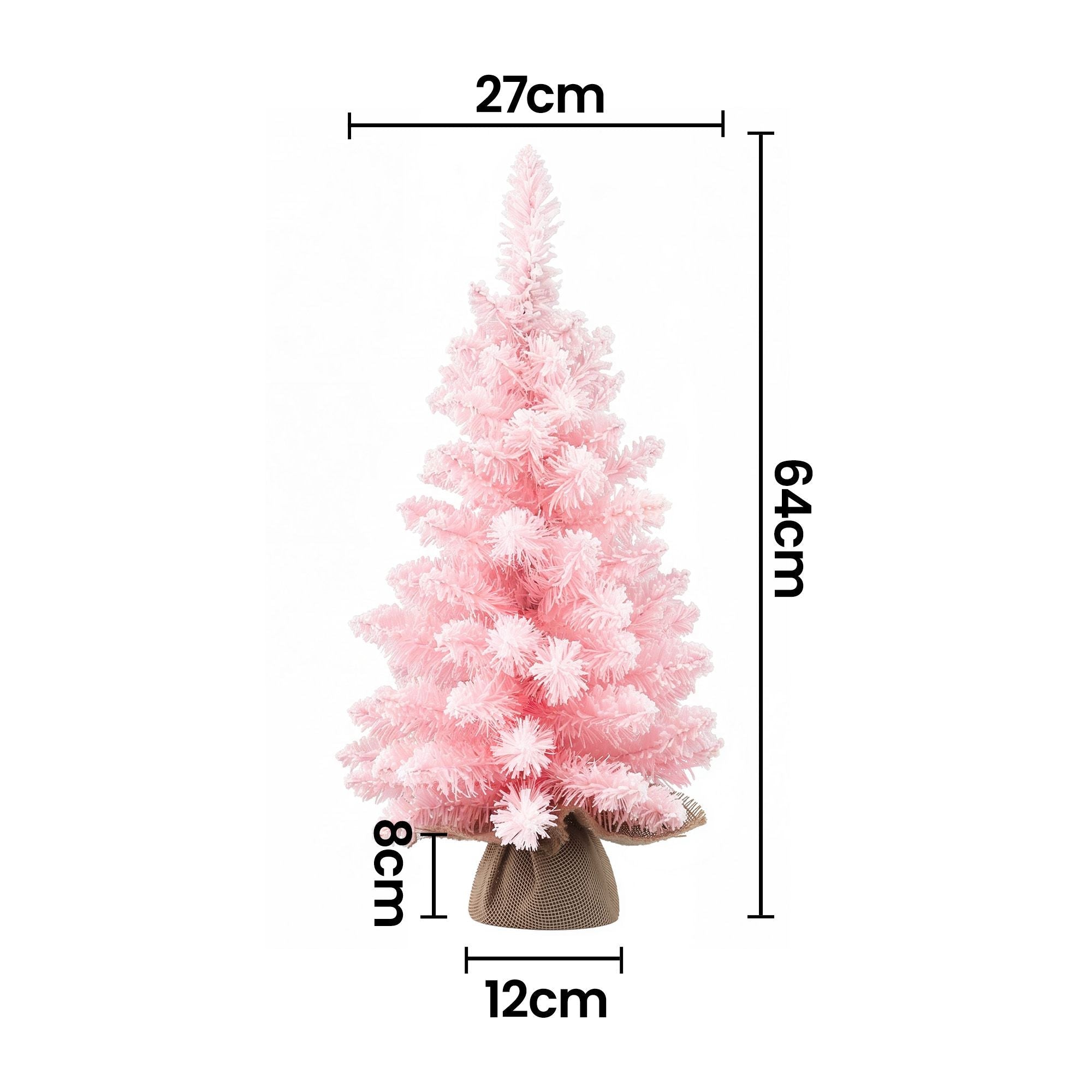 60cm Flocked Pink Christmas Tree Mini Tabletop Xmas Tree - Occasions > Christmas > Christmas Trees - Rivercity House & Home Co. (ABN 18 642 972 209) - Affordable Modern Furniture Australia