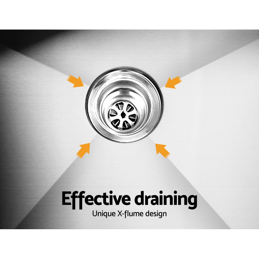 60cm x 45cm Stainless Steel Kitchen Sink Flush/Drop - in Mount Silver - Home & Garden > DIY > Kitchen & Bathroom DIY - Rivercity House & Home Co. (ABN 18 642 972 209) - Affordable Modern Furniture Australia