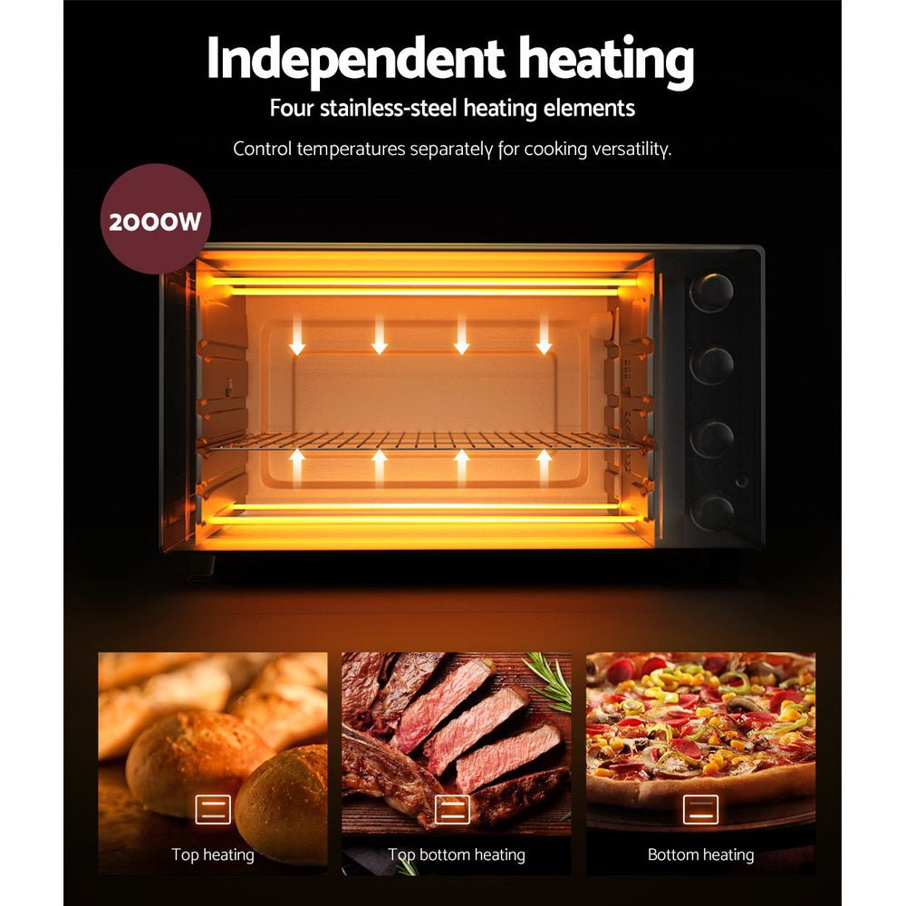 60L Convection Oven Electric Fryer Ovens 2000W - Appliances > Kitchen Appliances > Air Fryers - Rivercity House & Home Co. (ABN 18 642 972 209) - Affordable Modern Furniture Australia