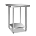 610x610mm Stainless Steel Kitchen Bench 430 - Silver