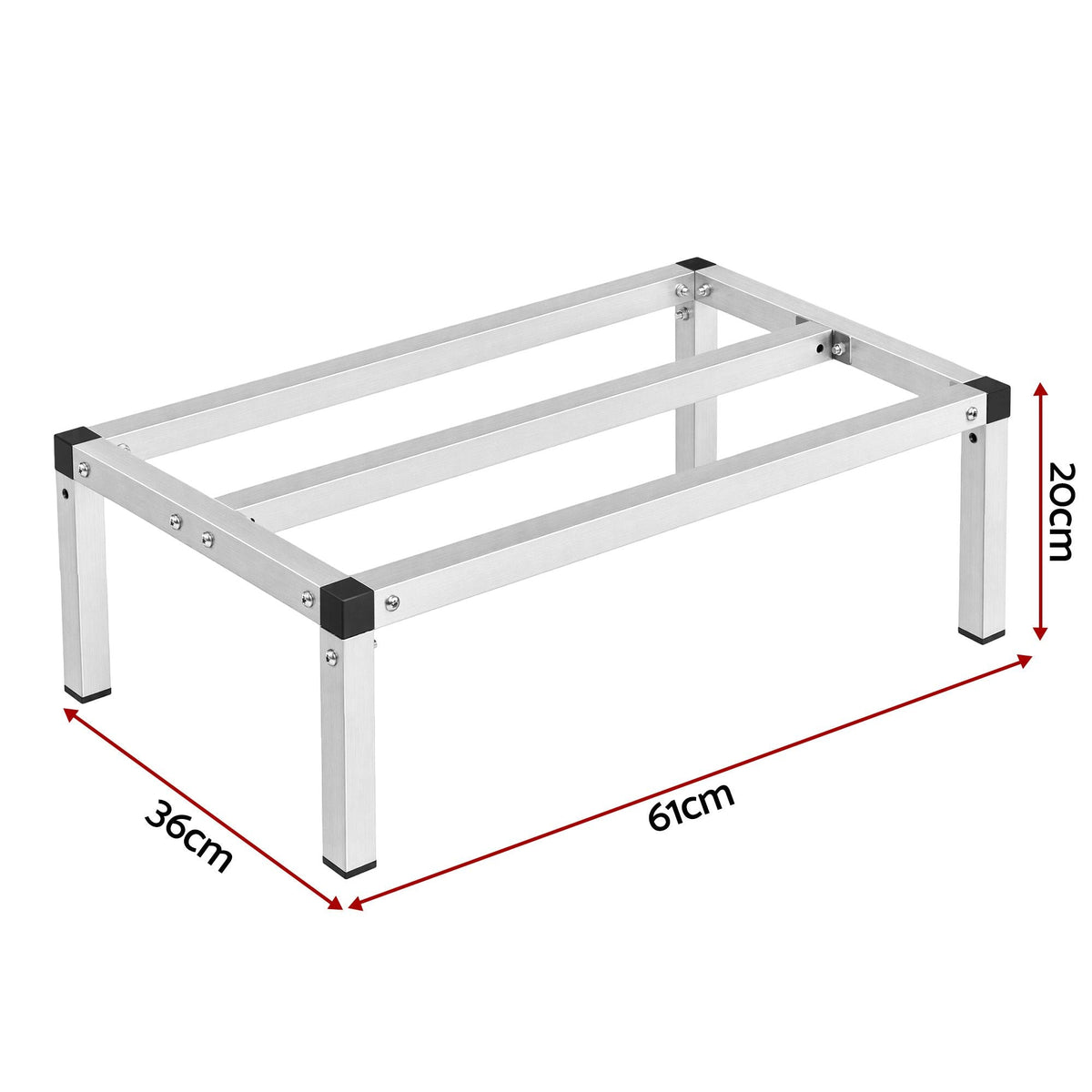 61x36x20cm Heavy Duty Aluminum Dunnage Rack Kitchen Storage Platform - Tools > Tools Storage > Wall Storage Racks - Rivercity House & Home Co. (ABN 18 642 972 209) - Affordable Modern Furniture Australia