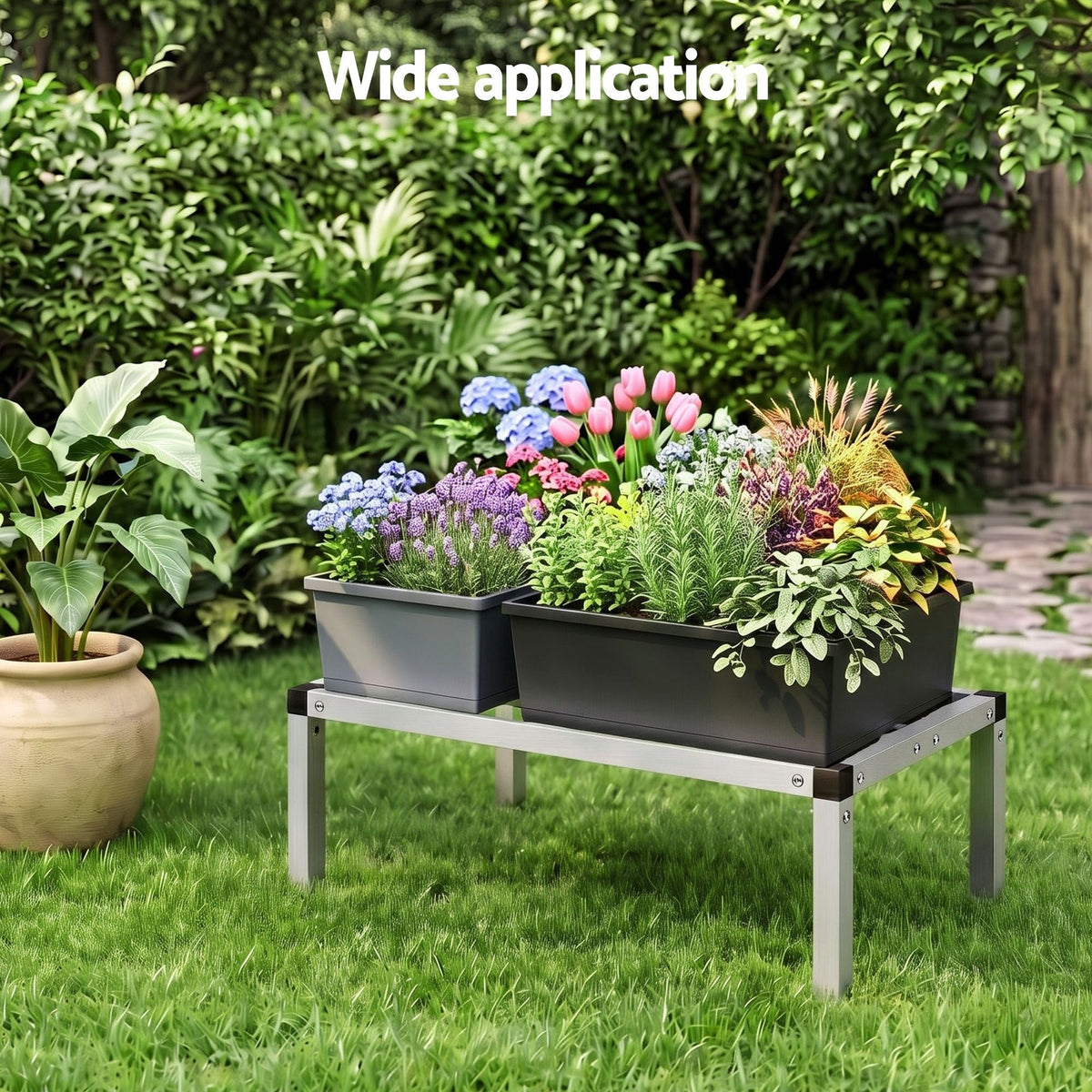 61x36x20cm Heavy Duty Aluminum Dunnage Rack Kitchen Storage Platform - Tools > Tools Storage > Wall Storage Racks - Rivercity House & Home Co. (ABN 18 642 972 209) - Affordable Modern Furniture Australia