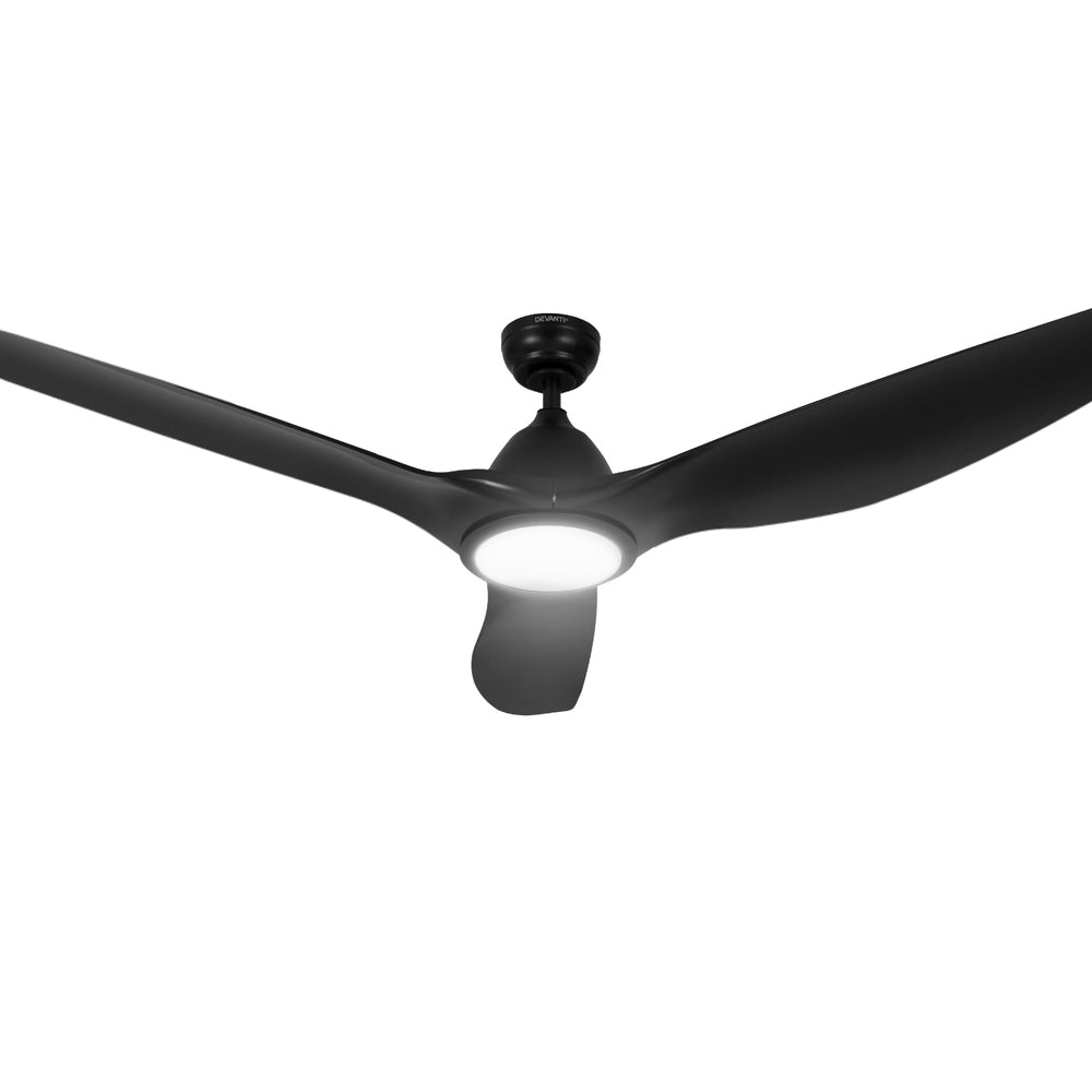 64 Inch Ceiling Fan DC Motor w/Light w/Remote - Black - Appliances > Fans > Ceiling Fans - Rivercity House & Home Co. (ABN 18 642 972 209) - Affordable Modern Furniture Australia