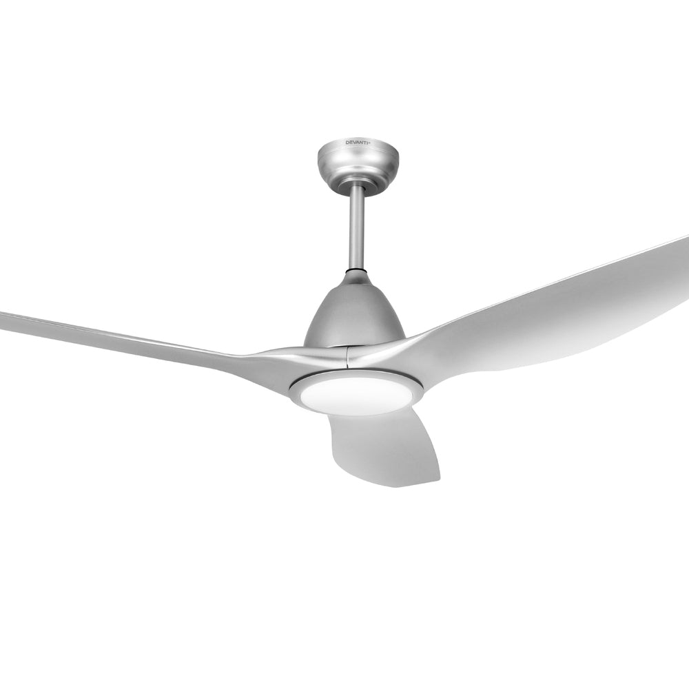64 Inch Ceiling Fan DC Motor w/Light w/Remote - Silver - Appliances > Fans > Ceiling Fans - Rivercity House & Home Co. (ABN 18 642 972 209) - Affordable Modern Furniture Australia