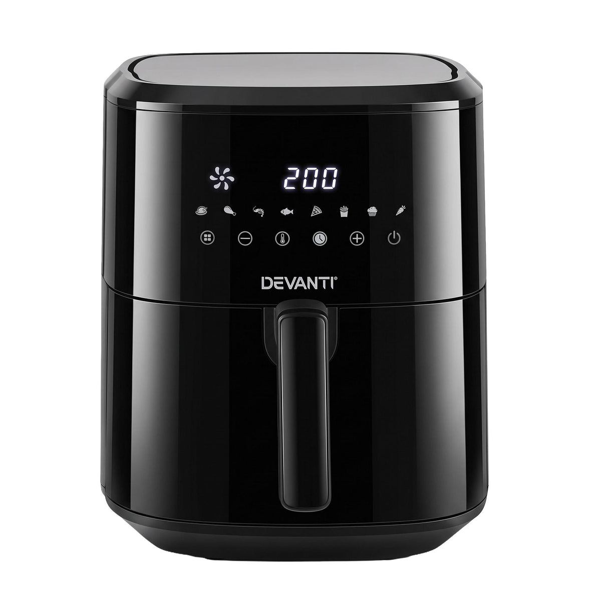 6.5L Digital Touch Air Fryer with 8 Presets and Non-Stick Basket - Black - Appliances > Kitchen Appliances > Air Fryers - Rivercity House & Home Co. (ABN 18 642 972 209) - Affordable Modern Furniture Australia