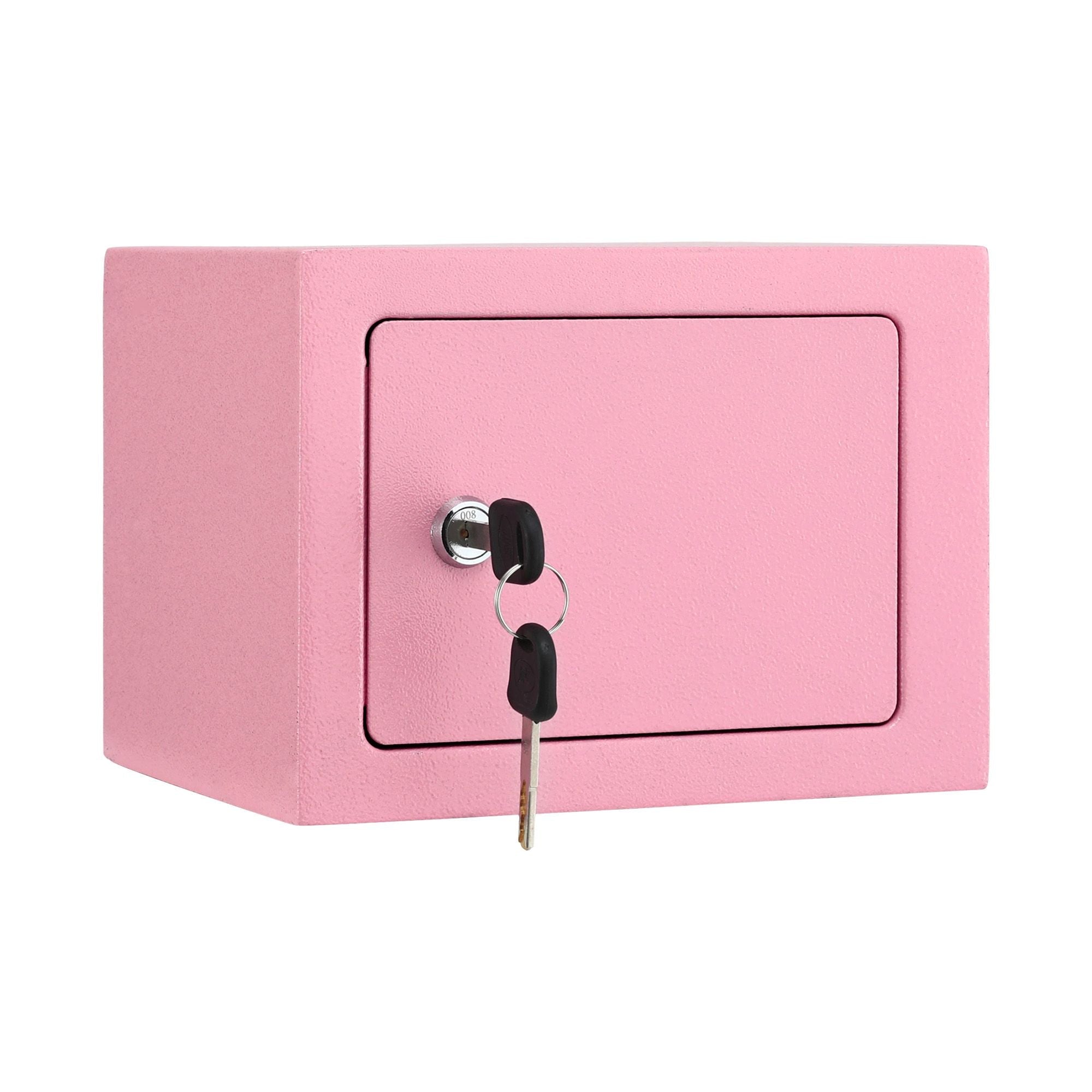 6.5L Small Safe Box with Key Lock for Cash Mini Home Security Safe Pink - Electronics > Business & Home Security > Safes & Lock Boxes - Rivercity House & Home Co. (ABN 18 642 972 209) - Affordable Modern Furniture Australia