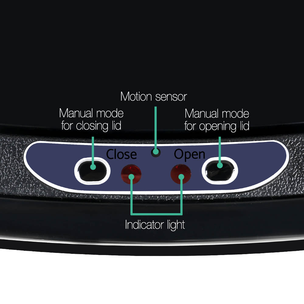 68L Motion Sensor Bin Rubbish Automatic Black - Home & Garden > Kitchen Bins > Automatic Bins - Rivercity House & Home Co. (ABN 18 642 972 209) - Affordable Modern Furniture Australia