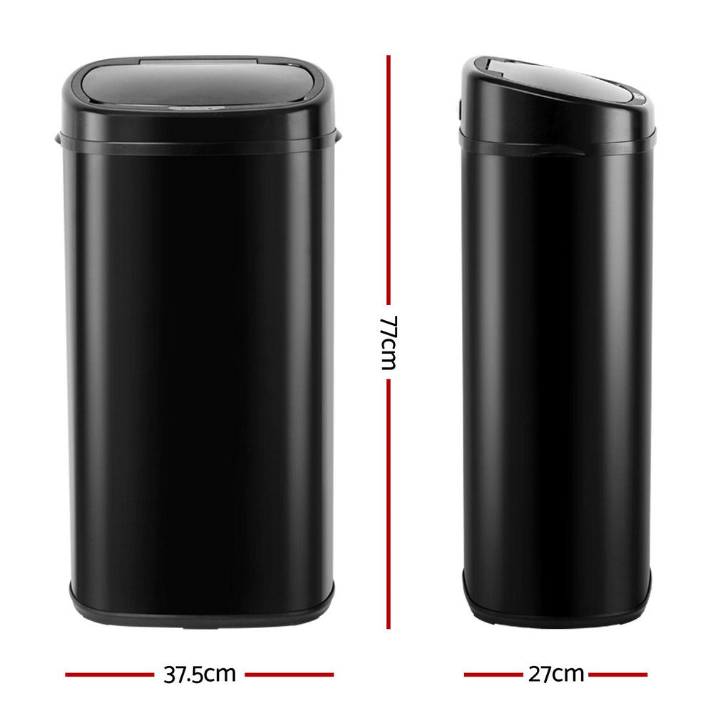 68L Motion Sensor Bin Rubbish Automatic Black - Home & Garden > Kitchen Bins > Automatic Bins - Rivercity House & Home Co. (ABN 18 642 972 209) - Affordable Modern Furniture Australia