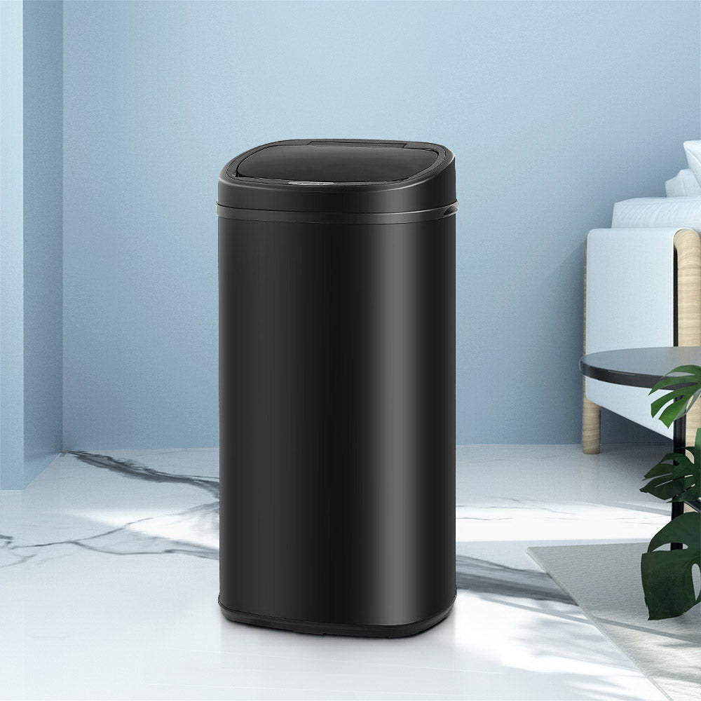 68L Motion Sensor Bin Rubbish Automatic Black - Home & Garden > Kitchen Bins > Automatic Bins - Rivercity House & Home Co. (ABN 18 642 972 209) - Affordable Modern Furniture Australia
