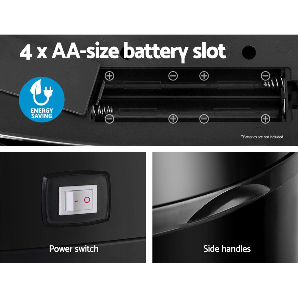 68L Motion Sensor Bin Rubbish Automatic Black - Home & Garden > Kitchen Bins > Automatic Bins - Rivercity House & Home Co. (ABN 18 642 972 209) - Affordable Modern Furniture Australia