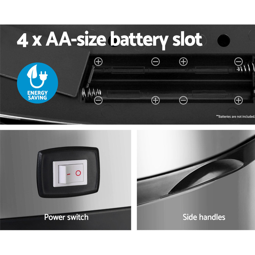 68L Motion Sensor Bin Rubbish Automatic Silver - Home & Garden > Kitchen Bins > Automatic Bins - Rivercity House & Home Co. (ABN 18 642 972 209) - Affordable Modern Furniture Australia