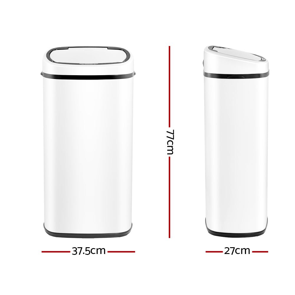 68L Motion Sensor Bin Rubbish Automatic White - Home & Garden > Kitchen Bins > Automatic Bins - Rivercity House & Home Co. (ABN 18 642 972 209) - Affordable Modern Furniture Australia