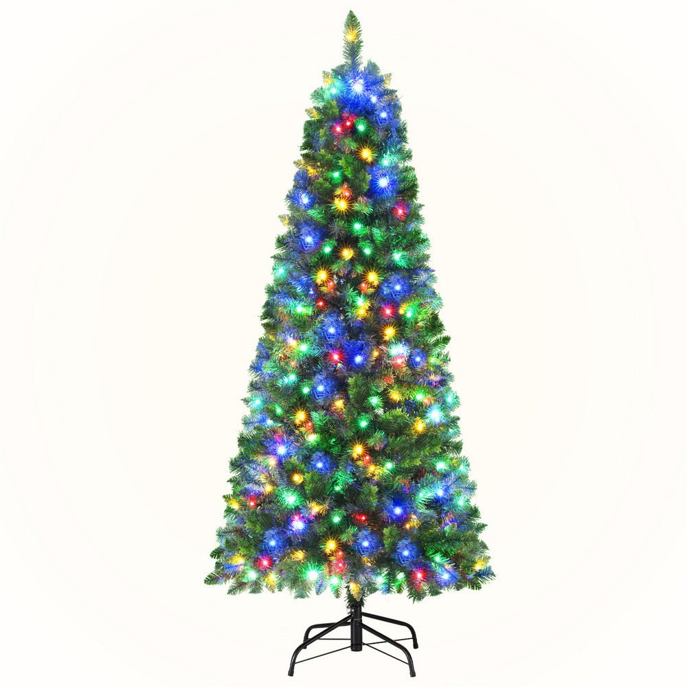 6FT / 1.8M Christmas Tree - 544 Tips - Pre-lit 200 Multi-Colour LED Lights - 8 Light Modes - Green - Occasions > Christmas > Christmas Trees - Rivercity House & Home Co. (ABN 18 642 972 209) - Affordable Modern Furniture Australia