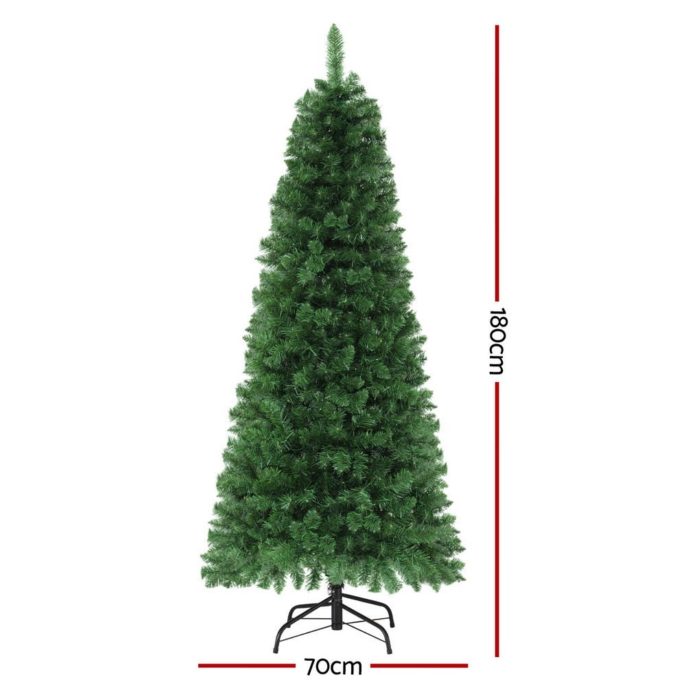 6FT / 1.8M Christmas Tree - 544 Tips - Pre-lit 200 Multi-Colour LED Lights - 8 Light Modes - Green - Occasions > Christmas > Christmas Trees - Rivercity House & Home Co. (ABN 18 642 972 209) - Affordable Modern Furniture Australia