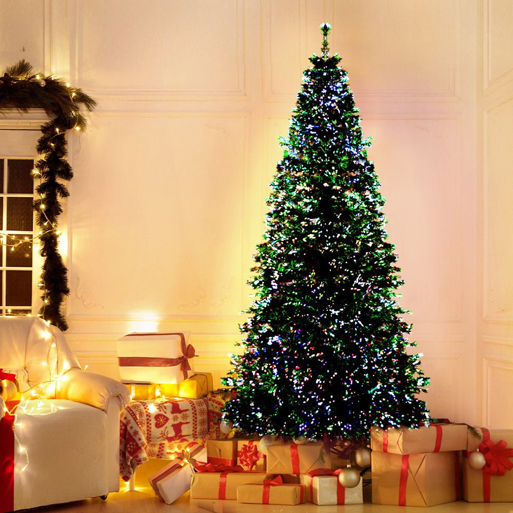 6FT / 1.8M Fibre Optic Christmas Tree - 300 Tips - Pre-lit Multi-Colour Fibre Optic Lights - Green - Occasions - Rivercity House & Home Co. (ABN 18 642 972 209) - Affordable Modern Furniture Australia