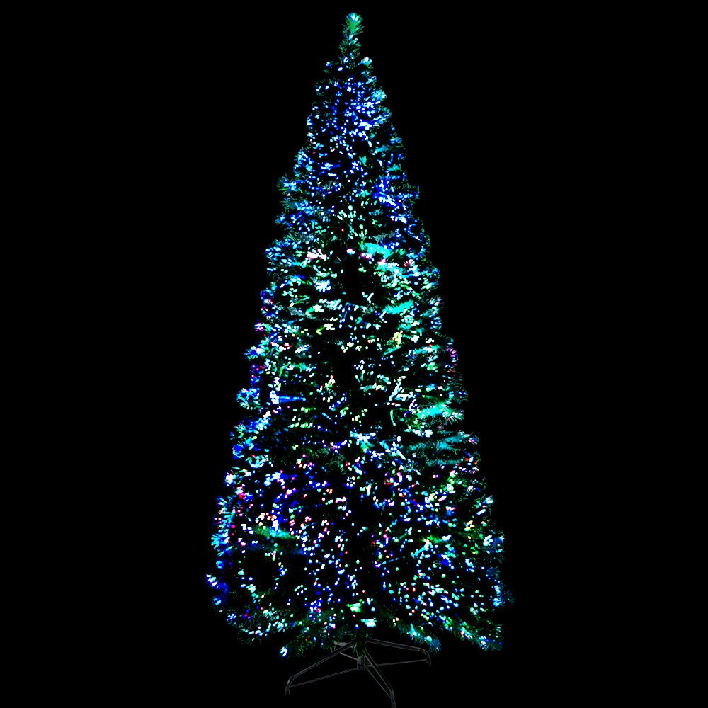 6FT / 1.8M Fibre Optic Christmas Tree - 300 Tips - Pre-lit Multi-Colour Fibre Optic Lights - Green - Occasions - Rivercity House & Home Co. (ABN 18 642 972 209) - Affordable Modern Furniture Australia