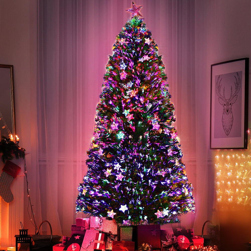 6FT Christmas Tree | Tips: 250 | Fibre Optic Stars - Occasions - Rivercity House & Home Co. (ABN 18 642 972 209) - Affordable Modern Furniture Australia