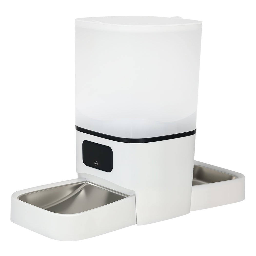 6L Automatic 2 Bowl Pet Food Dispenser with WiFi App Control - White - Rivercity House & Home Co. (ABN 18 642 972 209) - Affordable Modern Furniture Australia