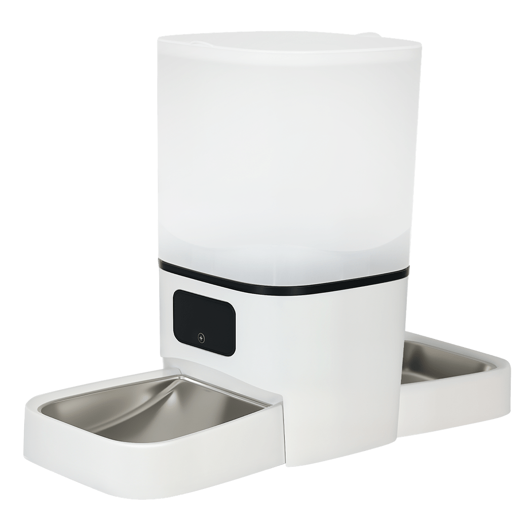 6L Automatic 2 Bowl Pet Food Dispenser with WiFi App Control - White - Rivercity House & Home Co. (ABN 18 642 972 209) - Affordable Modern Furniture Australia