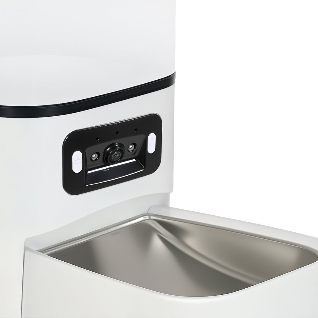 6L Automatic Dual Bowl Pet Feeder with WiFi App Control - White - Rivercity House & Home Co. (ABN 18 642 972 209) - Affordable Modern Furniture Australia