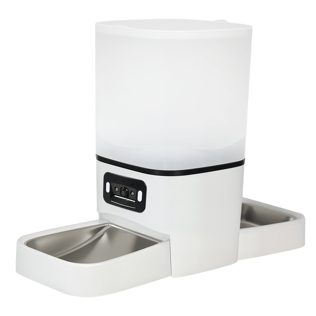 6L Automatic Dual Bowl Pet Feeder with WiFi App Control - White - Rivercity House & Home Co. (ABN 18 642 972 209) - Affordable Modern Furniture Australia
