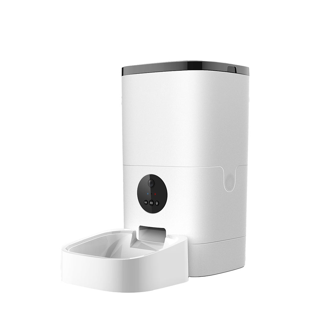 6L Automatic Pet Feeder with 1080P Camera and WiFi - White - Rivercity House & Home Co. (ABN 18 642 972 209) - Affordable Modern Furniture Australia
