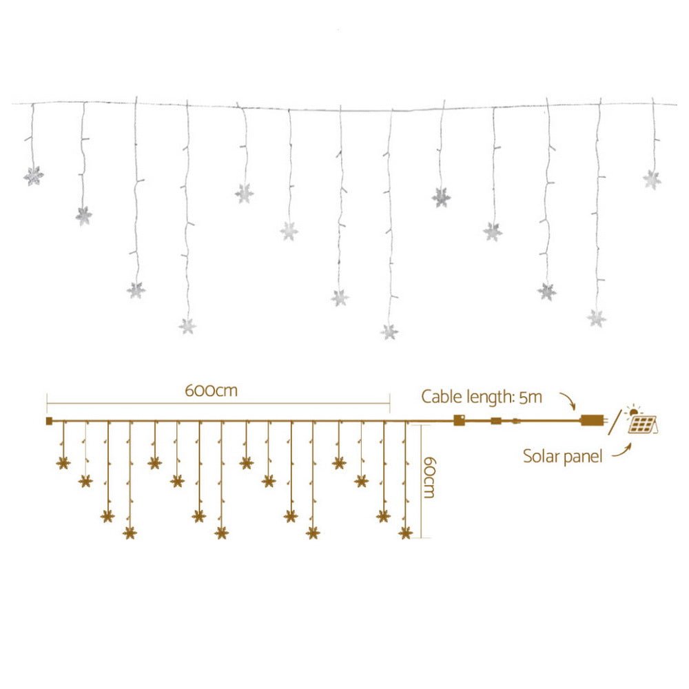6M Christmas Icicle Lights String Light 160 LED Solar Powered Cold - Occasions > Christmas > Outdoor Decorations & Lights - Rivercity House & Home Co. (ABN 18 642 972 209) - Affordable Modern Furniture Australia