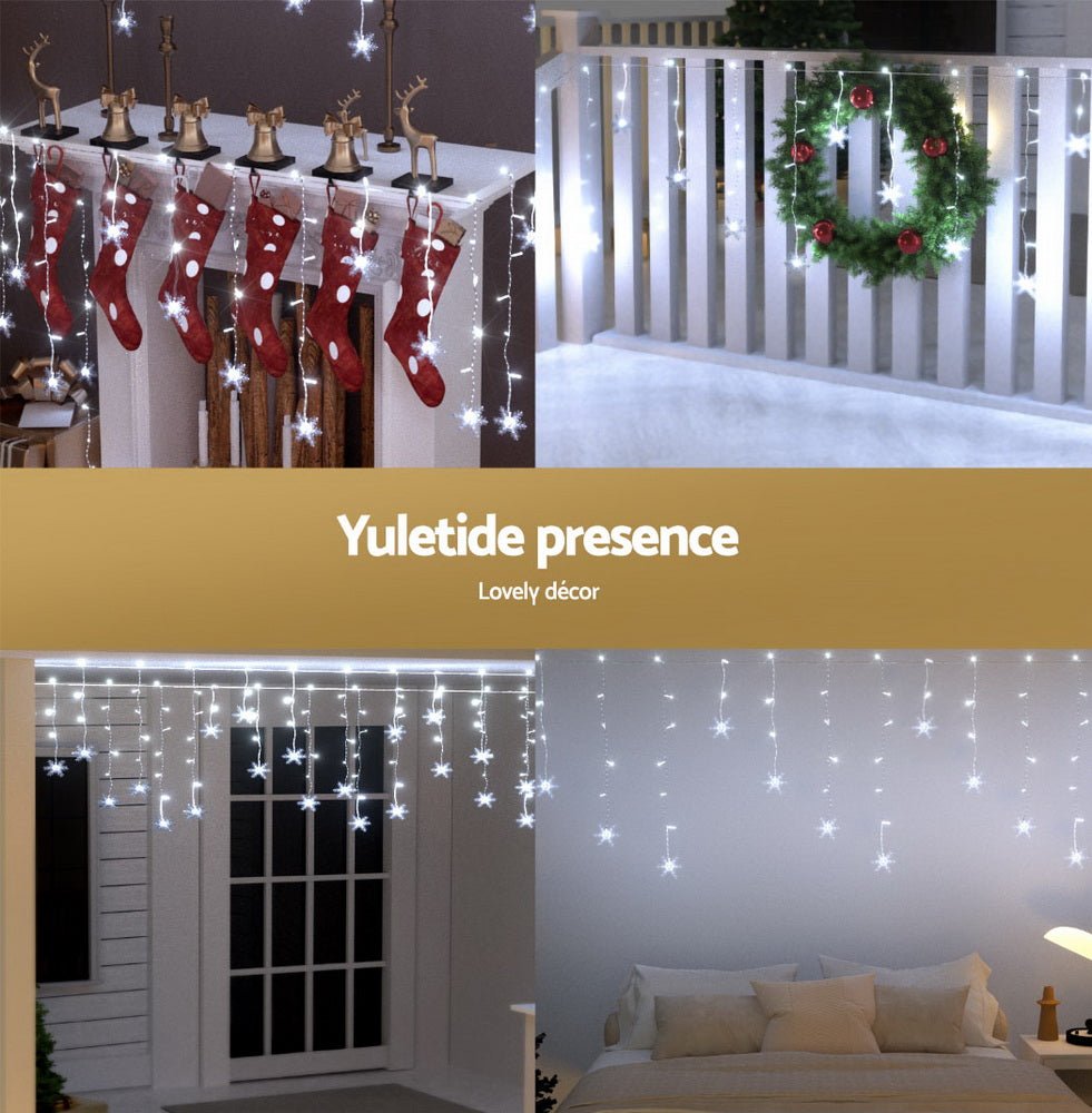 6M Christmas Icicle Lights String Light 160 LED Solar Powered Cold - Occasions > Christmas > Outdoor Decorations & Lights - Rivercity House & Home Co. (ABN 18 642 972 209) - Affordable Modern Furniture Australia