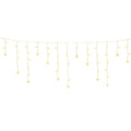 6M Christmas Icicle Lights String Light 160 LED Solar Powered Warm
