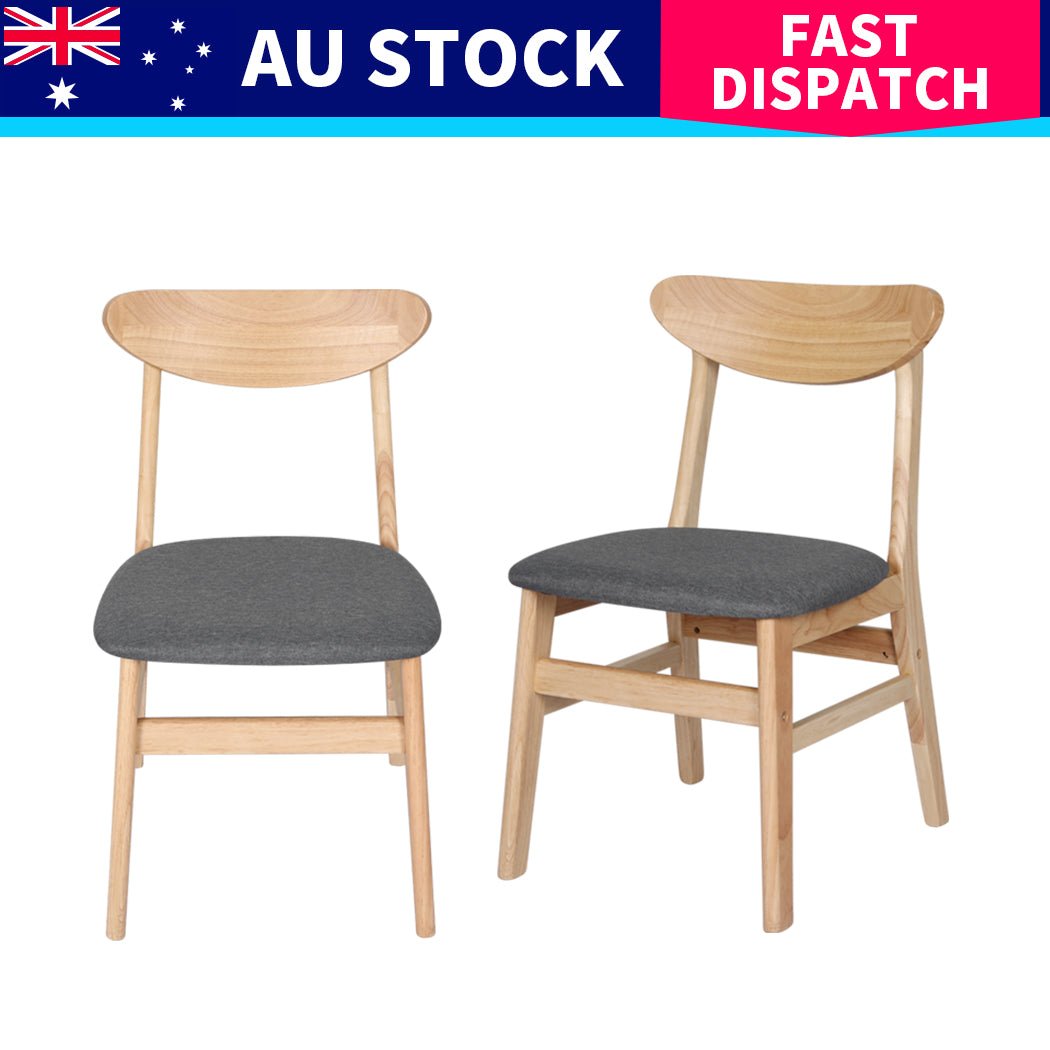 6x Dining Chairs Kitchen Chair with Linen Upholstery - Natural - Rivercity House & Home Co. (ABN 18 642 972 209) - Affordable Modern Furniture Australia