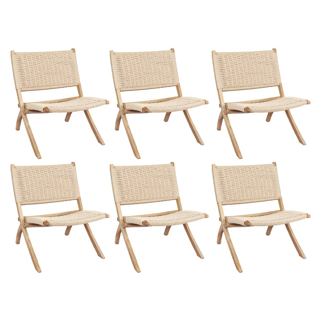 6x Foldable Accent Recliner Chair - Natural - Rivercity House & Home Co. (ABN 18 642 972 209) - Affordable Modern Furniture Australia