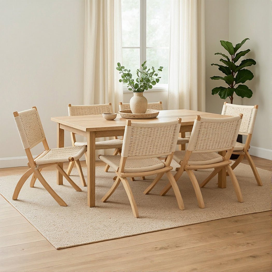 6x Foldable Accent Recliner Chair - Natural - Rivercity House & Home Co. (ABN 18 642 972 209) - Affordable Modern Furniture Australia