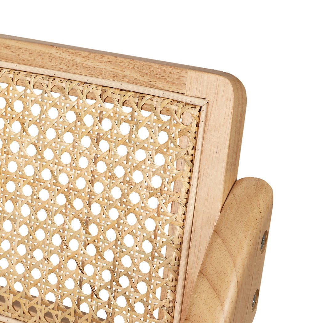 6X Foldable Dining Accent Chairs with Rattan - Natural - Rivercity House & Home Co. (ABN 18 642 972 209) - Affordable Modern Furniture Australia