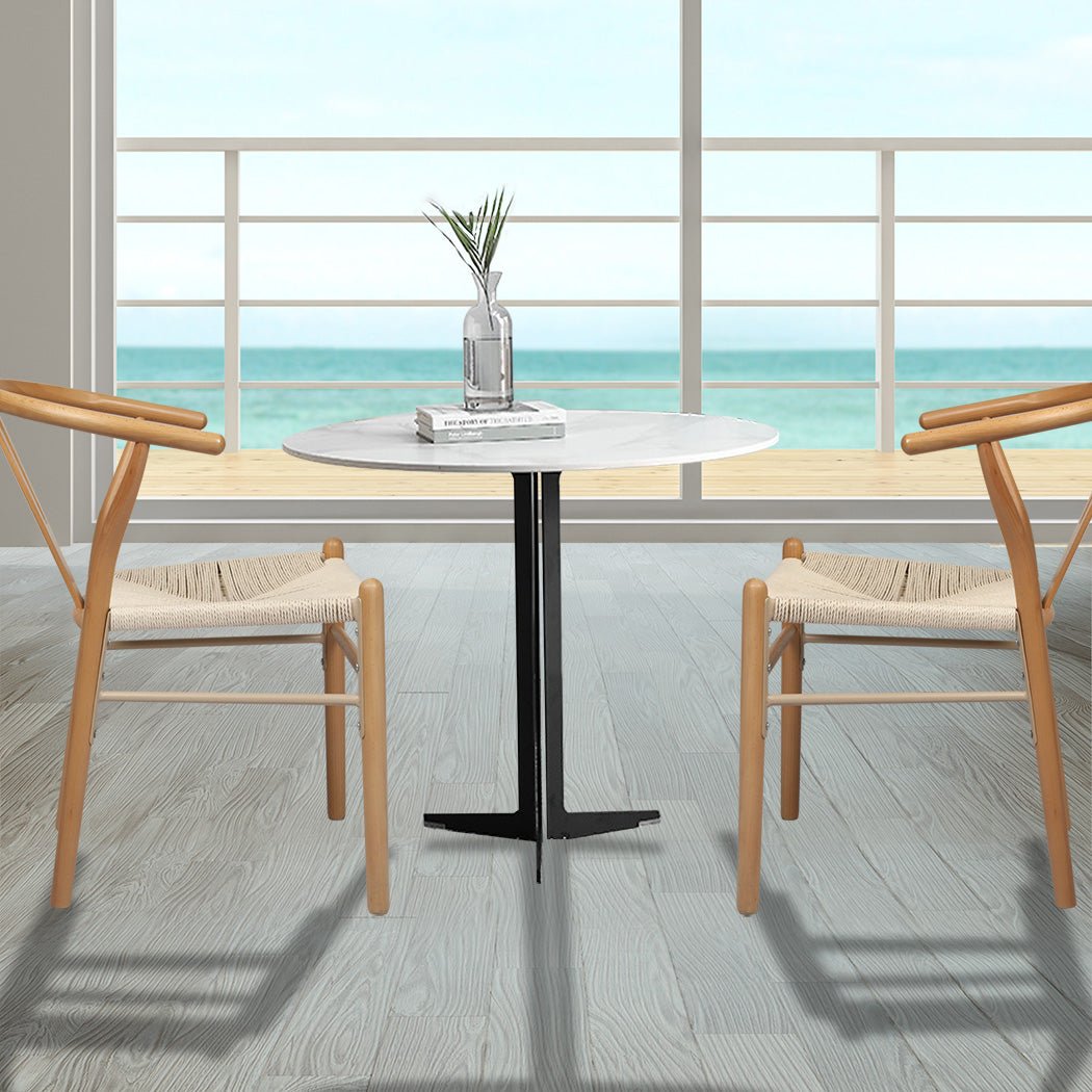 6x Hans Solid Wood Dining Chairs with Rattan Seat - Natural - Rivercity House & Home Co. (ABN 18 642 972 209) - Affordable Modern Furniture Australia