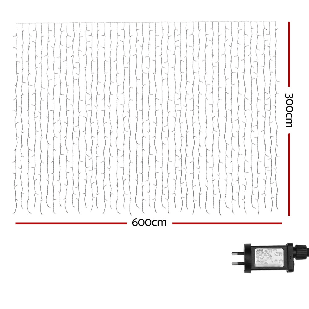 6X3M Christmas Lights Curtain String Light 960 LED RGB Remote - Occasions > Christmas > Outdoor Decorations & Lights - Rivercity House & Home Co. (ABN 18 642 972 209) - Affordable Modern Furniture Australia