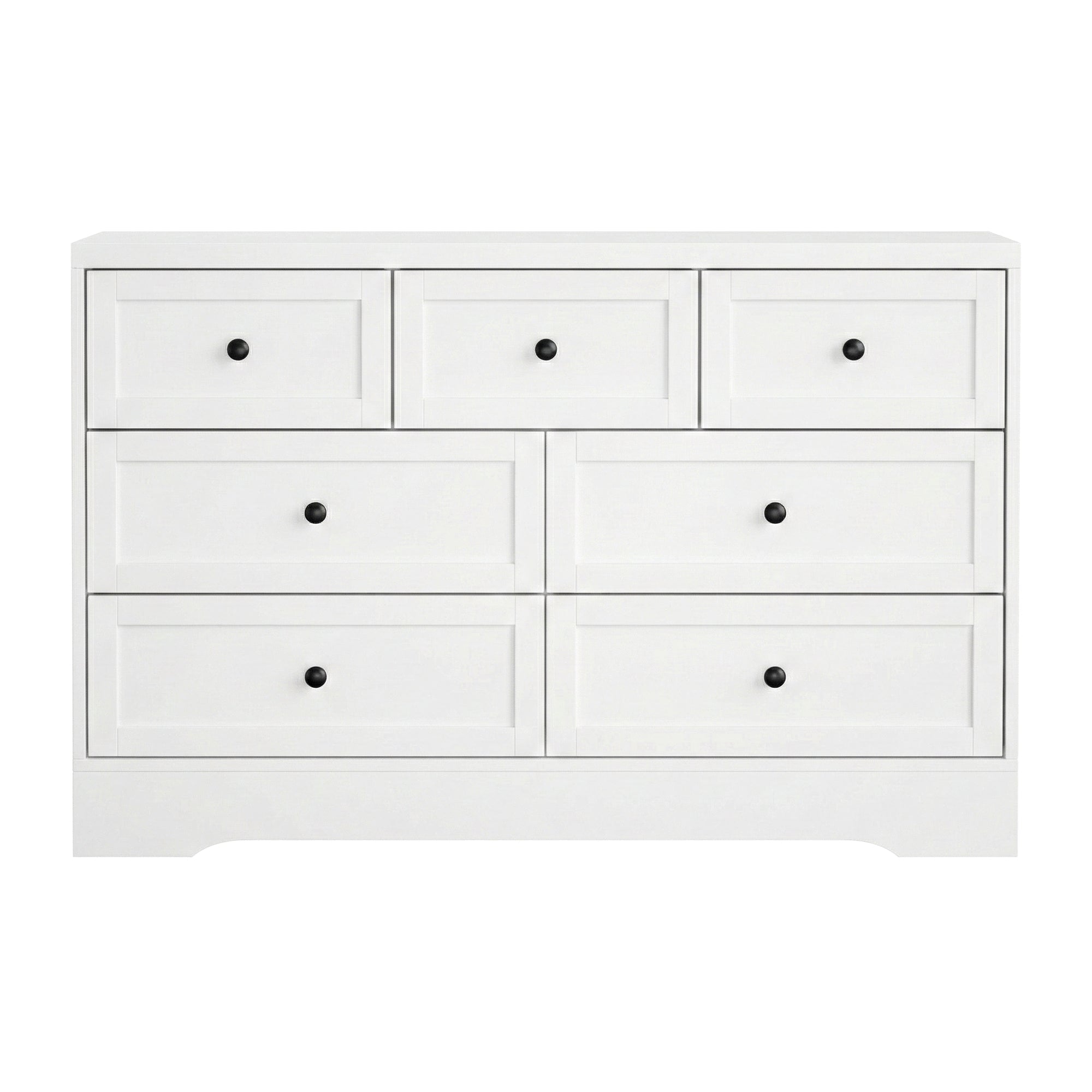 7 Chest of Drawers Dresser Table White - Furniture > Bedroom > Dressers - Rivercity House & Home Co. (ABN 18 642 972 209) - Affordable Modern Furniture Australia