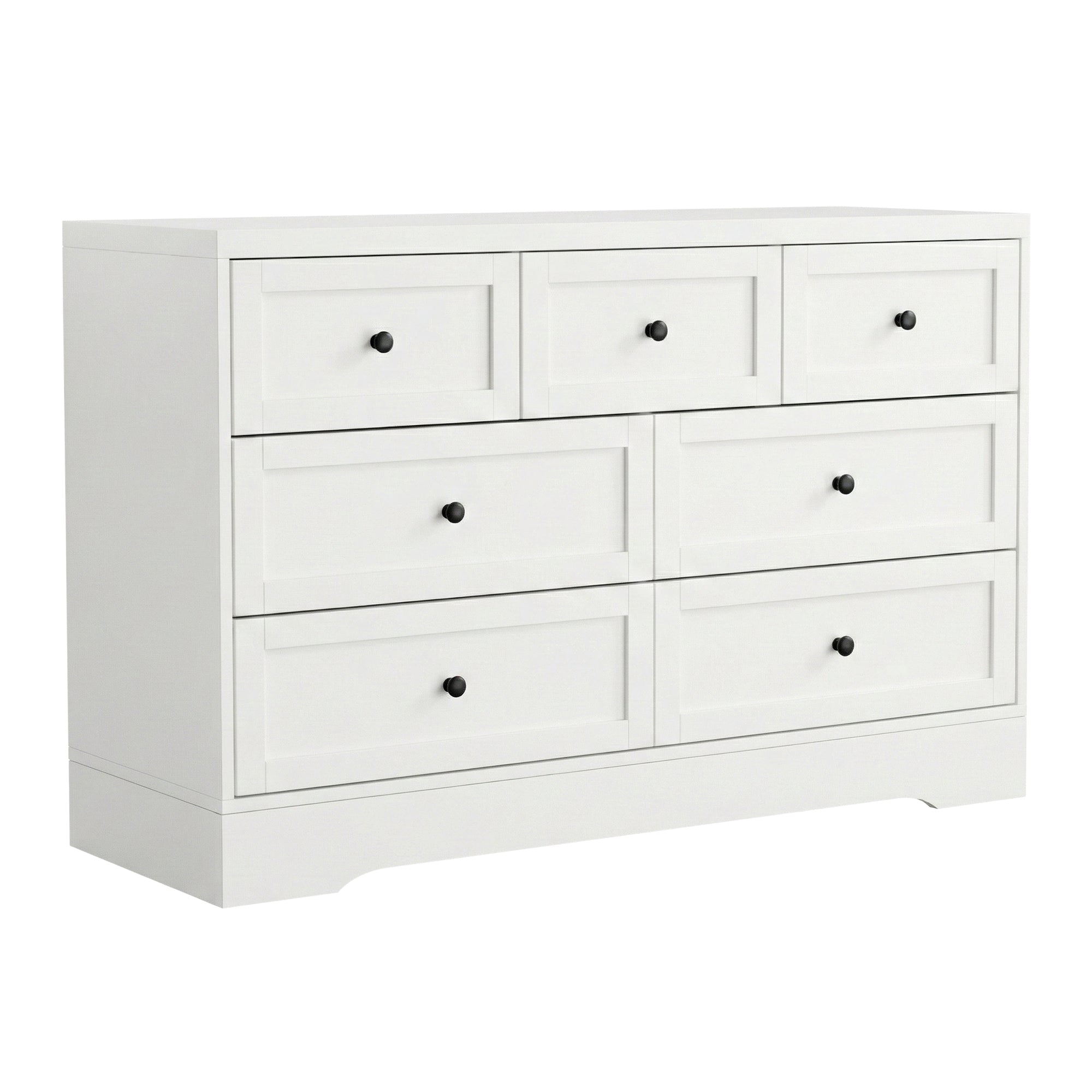 7 Chest of Drawers Dresser Table White - Furniture > Bedroom > Dressers - Rivercity House & Home Co. (ABN 18 642 972 209) - Affordable Modern Furniture Australia