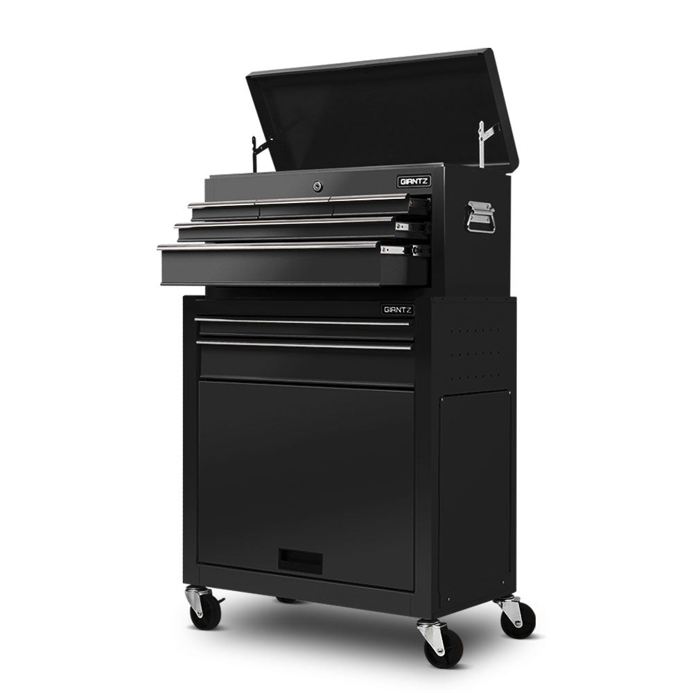 7 Drawer Tool Box Cabinet Chest Trolley Toolbox Garage Storage Black - Tools > Tools Storage > Tool Cabinets - Rivercity House & Home Co. (ABN 18 642 972 209) - Affordable Modern Furniture Australia