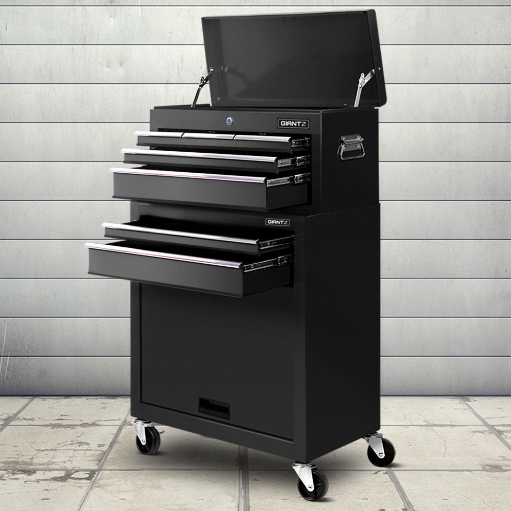 7 Drawer Tool Box Cabinet Chest Trolley Toolbox Garage Storage Black - Tools > Tools Storage > Tool Cabinets - Rivercity House & Home Co. (ABN 18 642 972 209) - Affordable Modern Furniture Australia