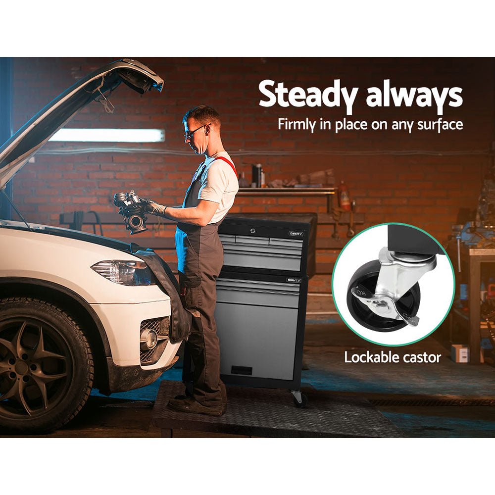 7 Drawer Tool Box Cabinet Chest Trolley Toolbox Garage Storage Grey - Tools > Tools Storage > Tool Cabinets - Rivercity House & Home Co. (ABN 18 642 972 209) - Affordable Modern Furniture Australia