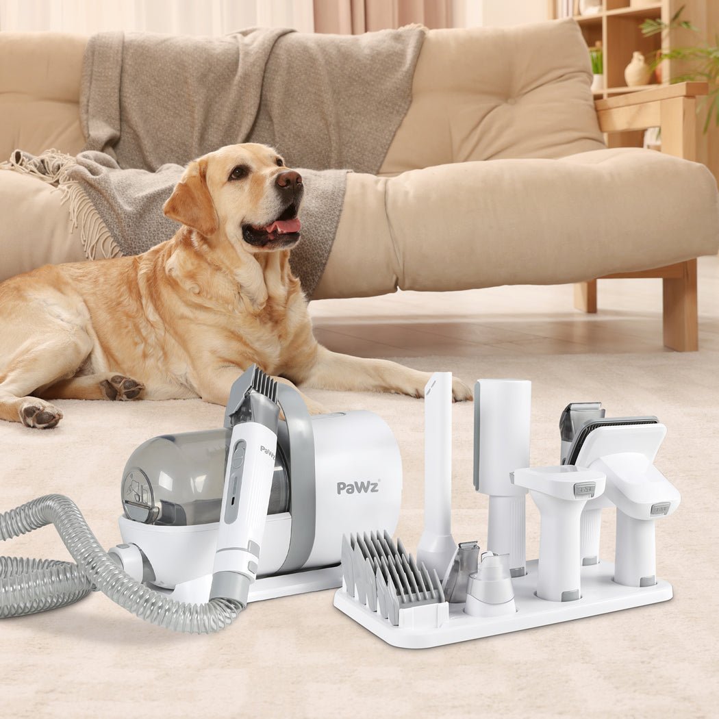 7 - in - 1 Pet Grooming Kit with Vacuum Hair Remover and Dryer - White - Rivercity House & Home Co. (ABN 18 642 972 209) - Affordable Modern Furniture Australia