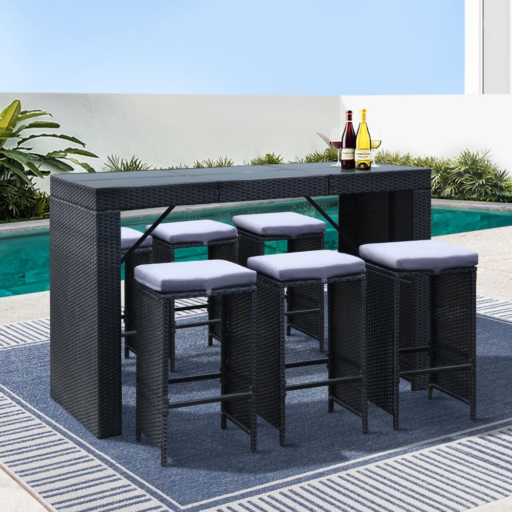 Piece Outdoor Bar Style Table Set