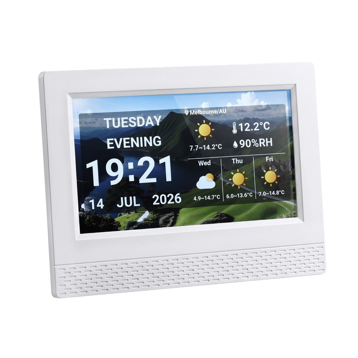 7" Smart Digital Clock Calendar HD IPS Touchscreen Weather Photo Frame - Home & Garden > Decor > Clocks - Rivercity House & Home Co. (ABN 18 642 972 209) - Affordable Modern Furniture Australia