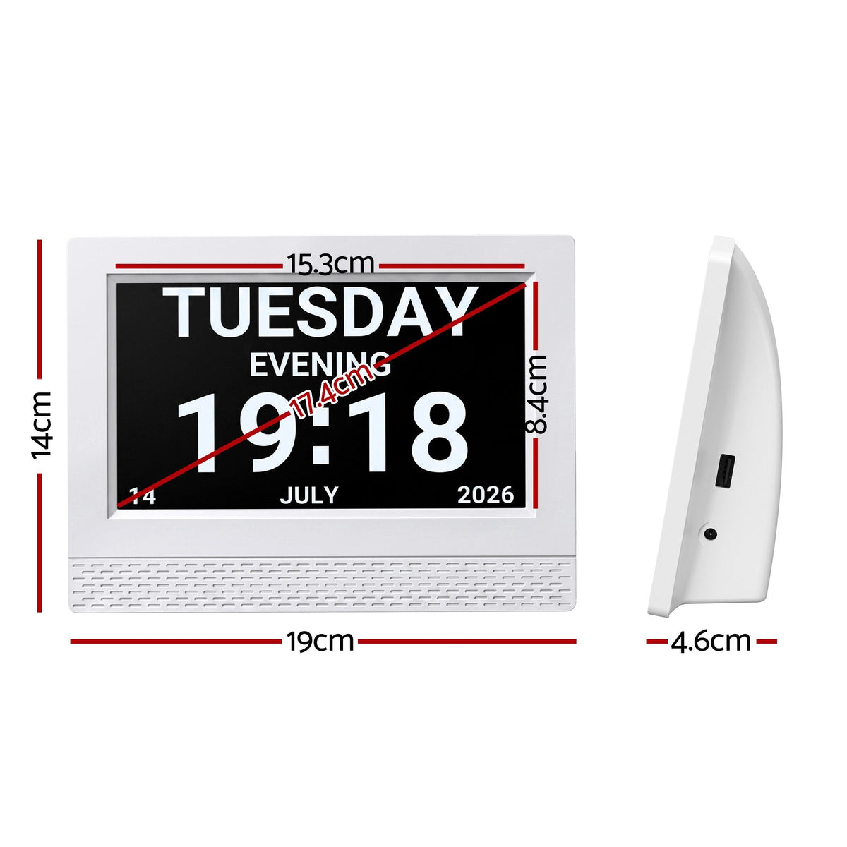 7" Smart Digital Clock Calendar HD IPS Touchscreen Weather Photo Frame - Home & Garden > Decor > Clocks - Rivercity House & Home Co. (ABN 18 642 972 209) - Affordable Modern Furniture Australia