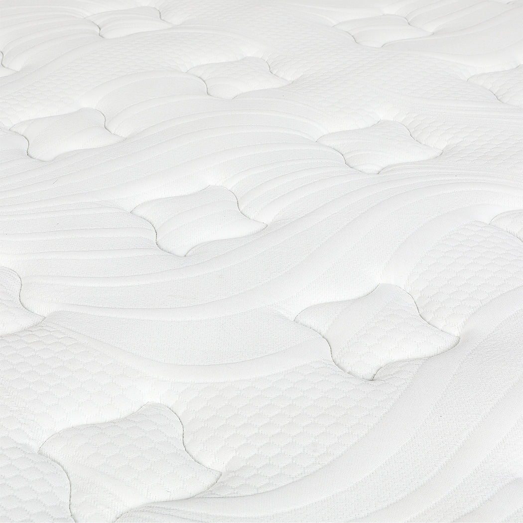 7 Zone Medium Firm Double Pocket Spring Mattress - White, Orange & Black - Rivercity House & Home Co. (ABN 18 642 972 209) - Affordable Modern Furniture Australia