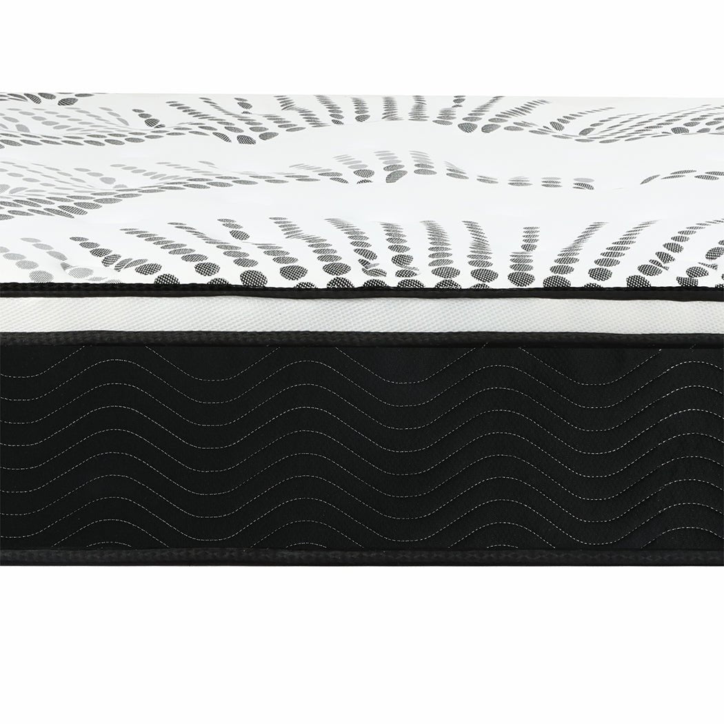 7 Zone Medium Firm King Pocket Spring Mattress - White and Black - Rivercity House & Home Co. (ABN 18 642 972 209) - Affordable Modern Furniture Australia
